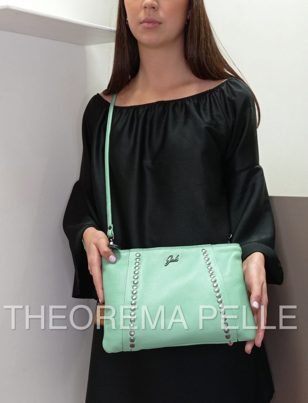 GABS -BEYONCE' TG.M RUGA+BORCHIE SOLE BLACK- 5 COLORI – Theorema Pelle
